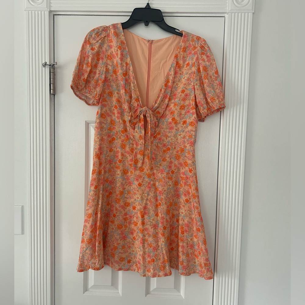Floral Orange Dress